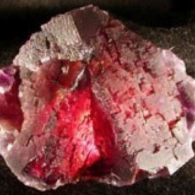 Fluorite under filtered UV Light